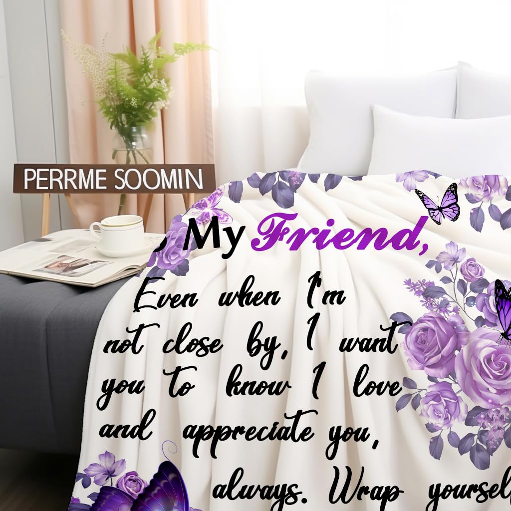 XeaGiasy Best Friend Blanket Gifts from Bestie Sister Friendship Gifts Flannel Throw Blankets for Birthday/Mothers Day/Christmas 50"X40"