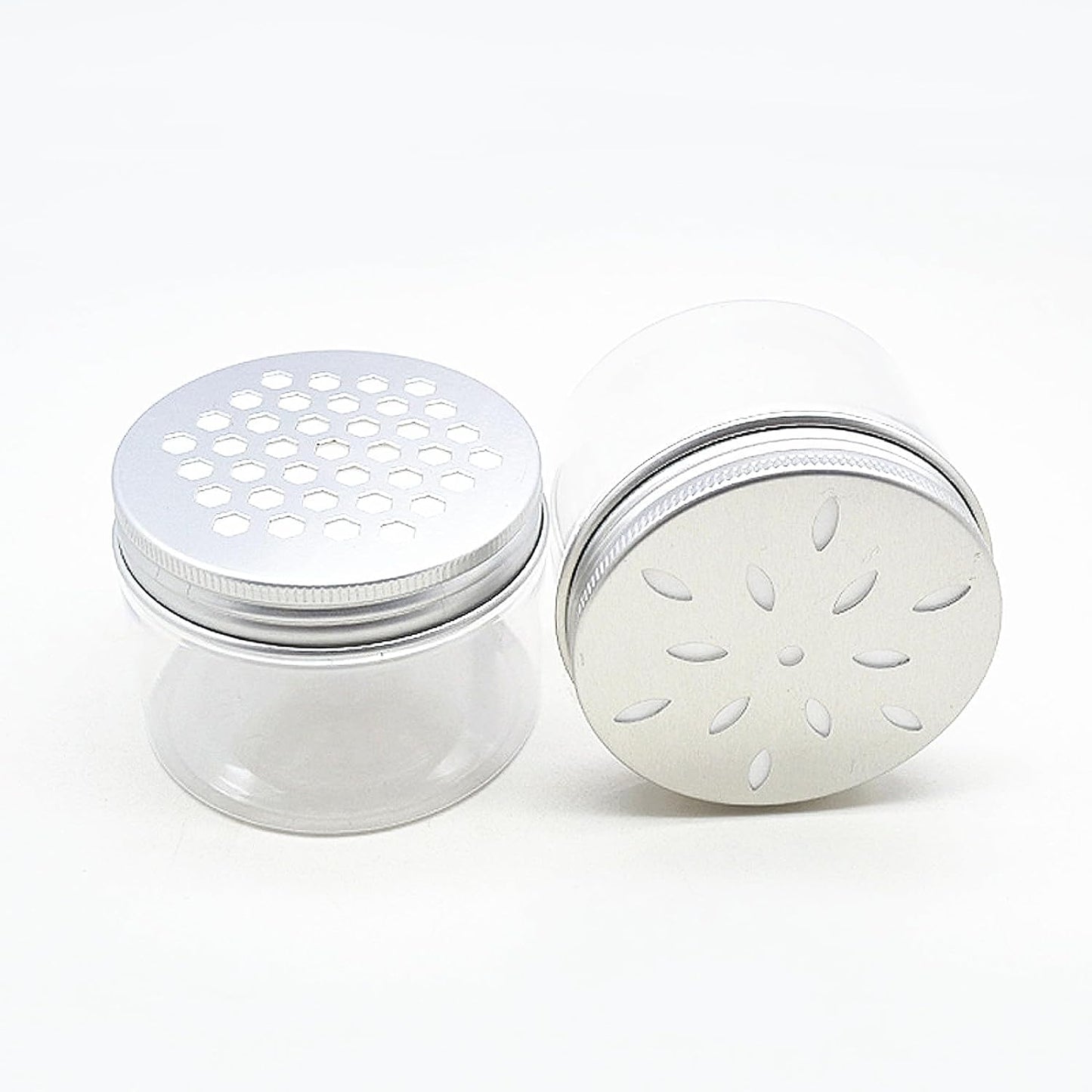 6 pcs 150ml 5 OZ 3 Styles Scented Beads Container Air Freshener Solid Perfume Aroma Diffuser Empty Storage Containers with Hollow Lids Round Jars Sample for Aromatherapy (6)