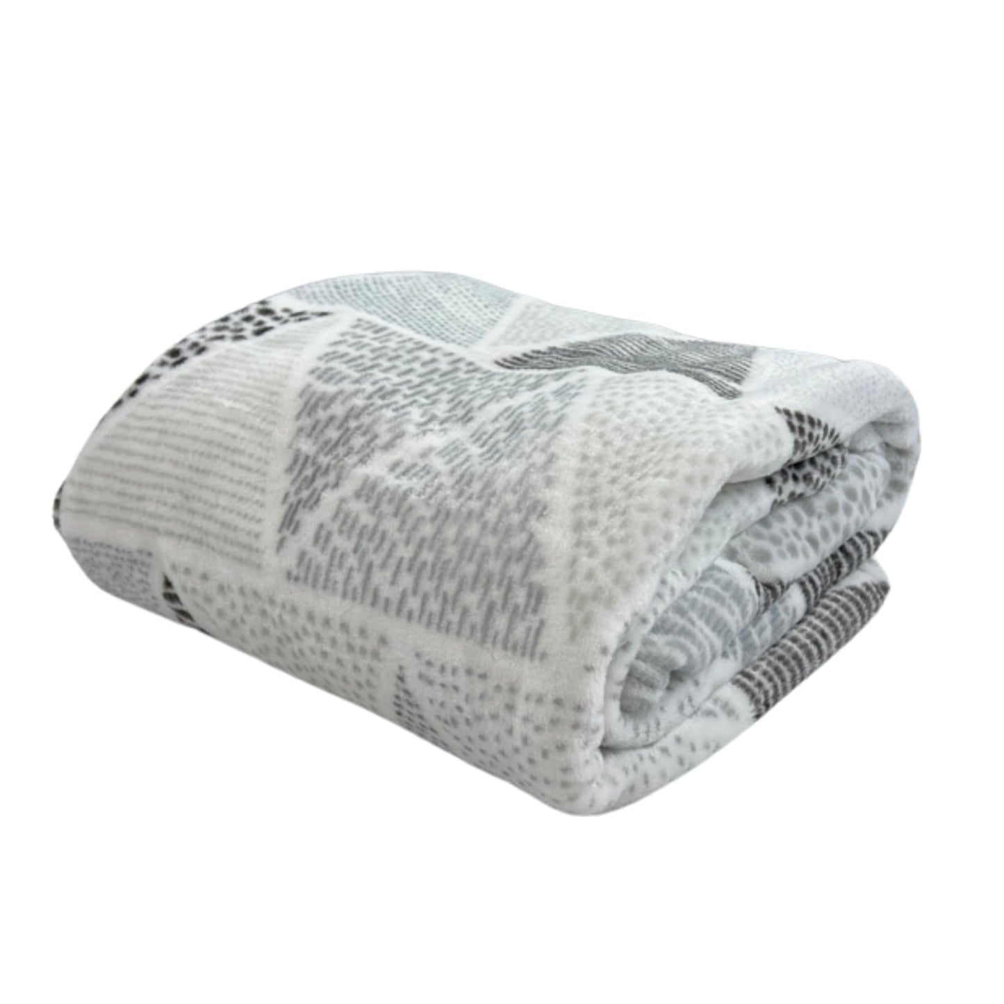 Serafina Home Throw Blanket: Velvety Soft, Durable Fleece Accent for Bed or Couch (Triangle Geo, 50 x 60 inches)