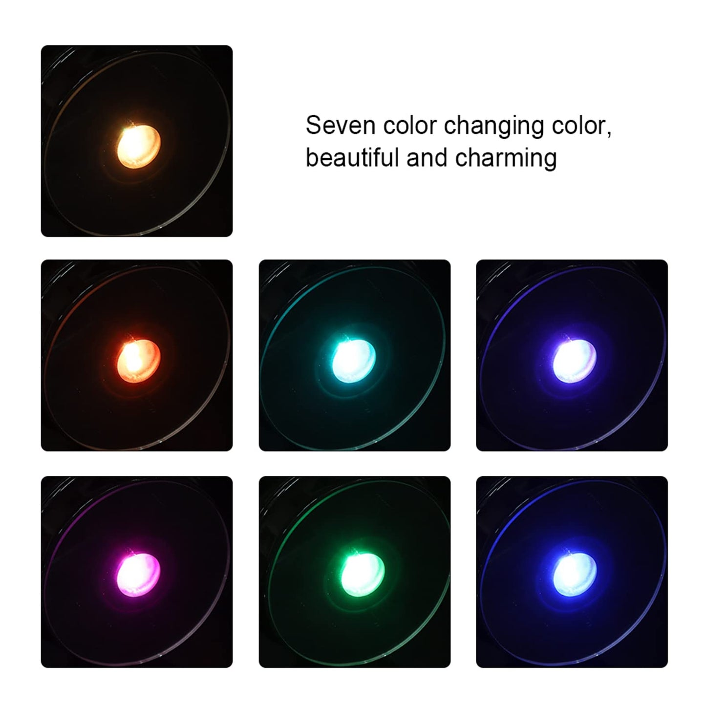 Watris Veiyi 4PCS LED Display Base, Colorful LED Light Base Stand for Crystals Glass Jewelry Art Gift