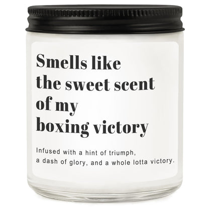 RIZOOCE Funny Boxing Gifts for Men & Women - Scented Candle for Boxers - Unique Boxing Accessories & Decor - Birthday, Christmas Gift Ideas for Coach & Fighter (7oz)
