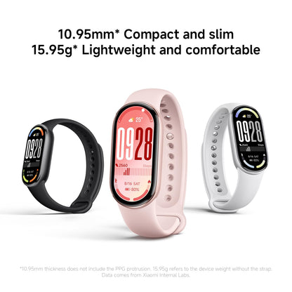 Xiaomi Smart Band 10 Fitness Tracker, 1.72" AMOLED Display, 21-Day Battery Life, 150+ Sports Modes, Heart Rate & Sleep Monitoring, Electronic Compass, 5ATM Waterproof, 2-Year Warranty – Glacier Silver