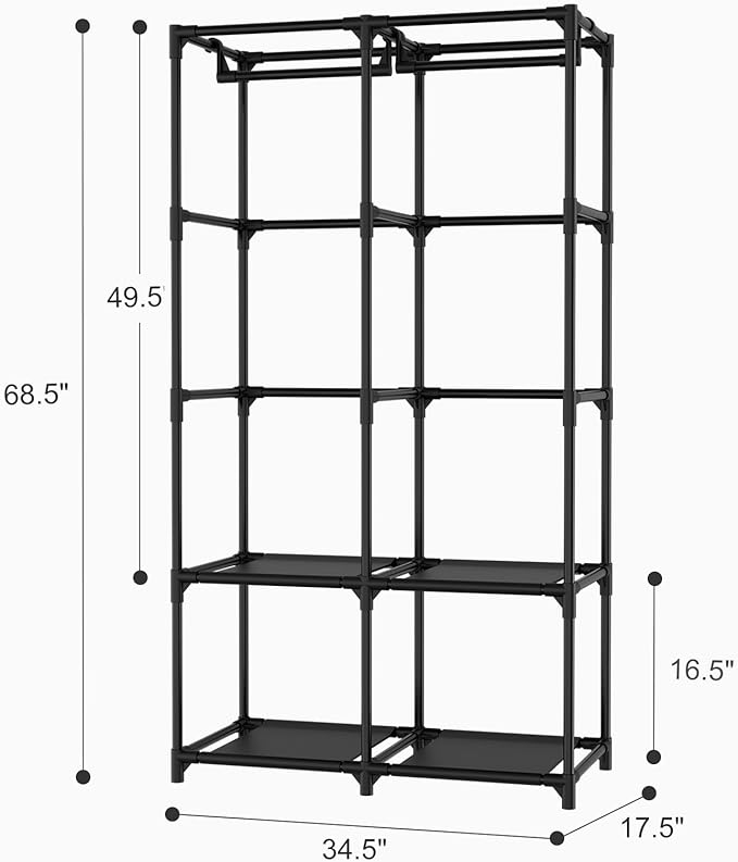 Portable Closet for Hanging Clothes, Portable Wardrobe Closet