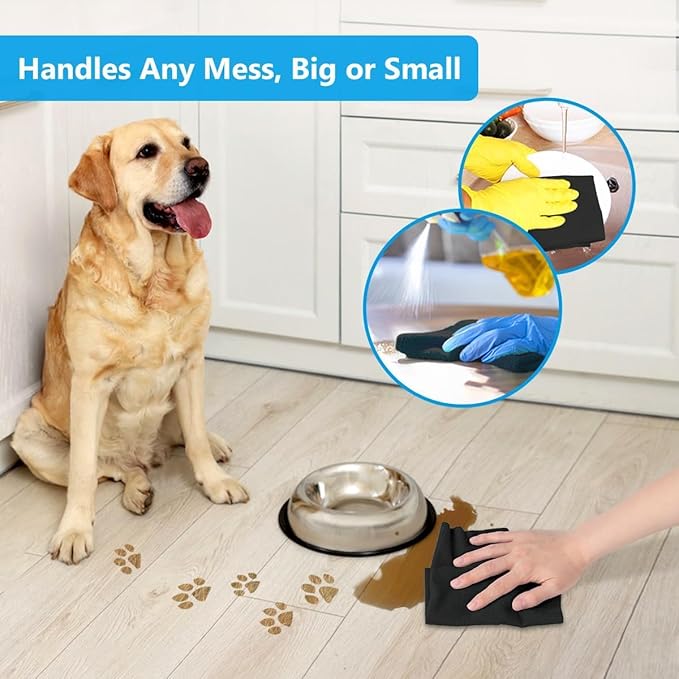 GLIMGLINT Black Microfiber Cleaning Cloth, 100 Pack Cleaning Rags, Ultra