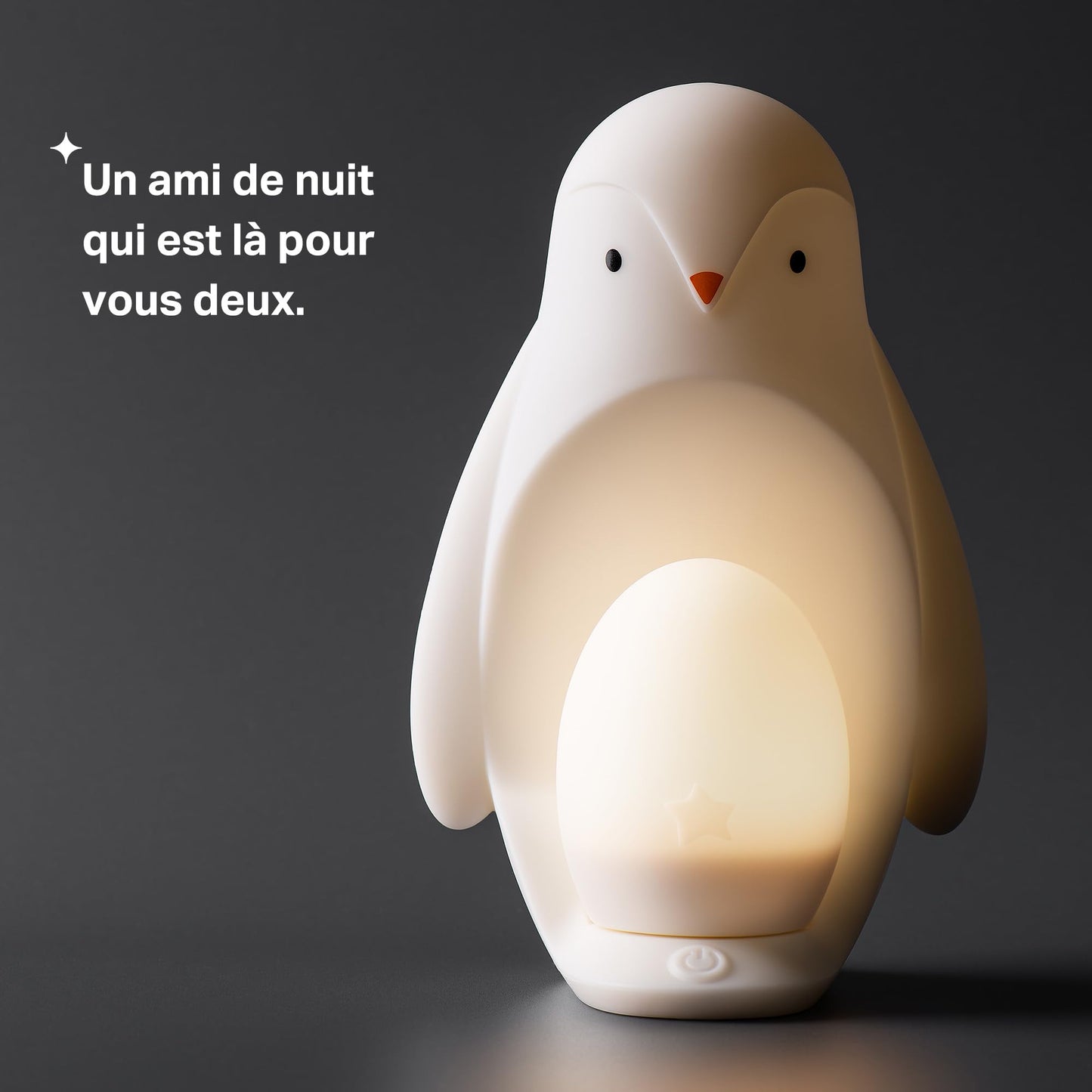 Tommee Tippee 2-in-1 Portable Penguin Nursery Night Light, Reassuring Portable Egg Light to Promote Independent Sleep, Adjustable Brightness, USB-Powered