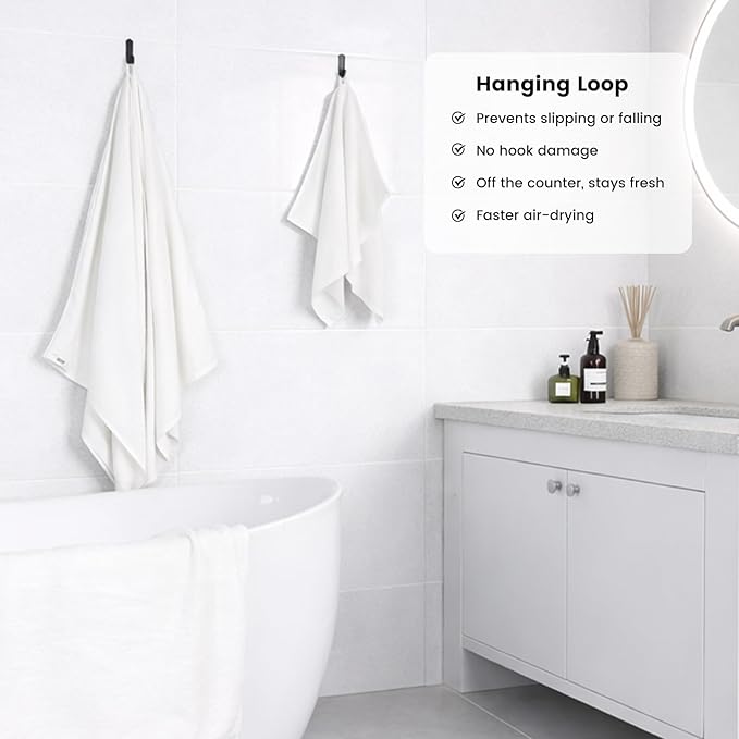 SEMAXE 12-Piece Family Bathroom Towel Set