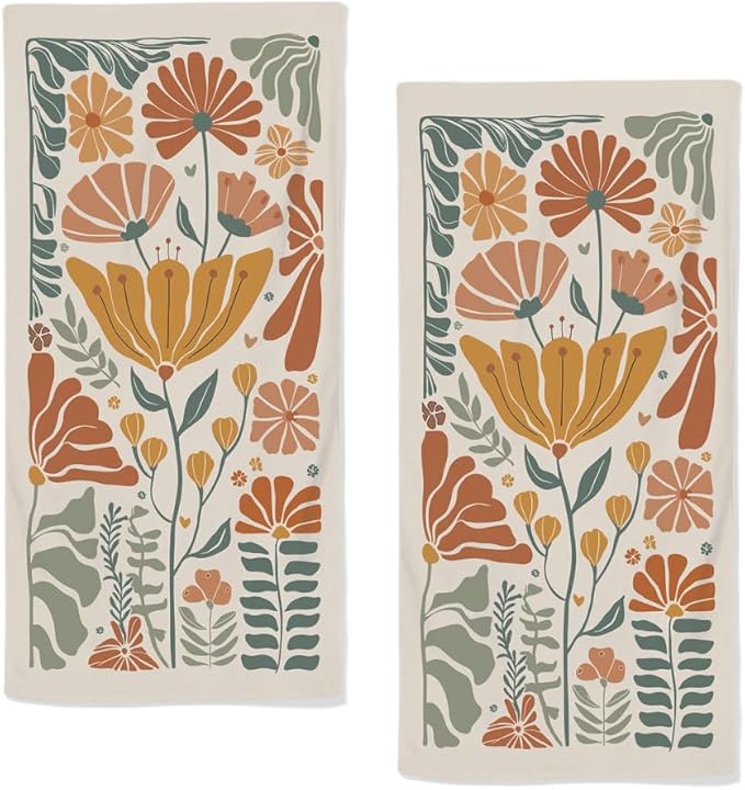 Boho Floral Hand Towels
