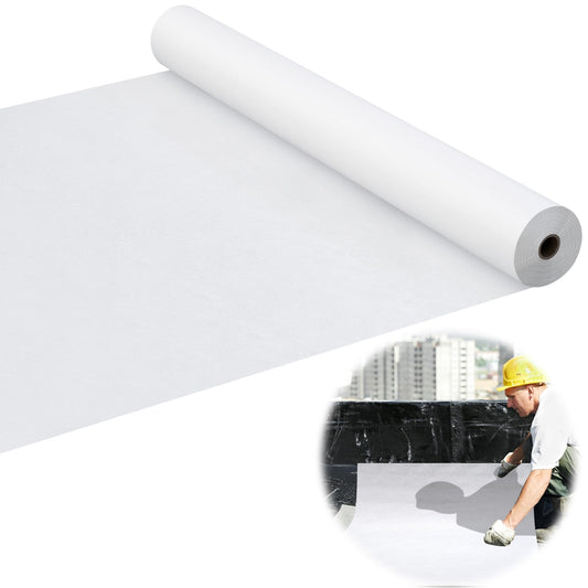 Maasechs Contouring Roof Reinforcement Fabric White, 40 in x 162 ft Elastomeric Roof Coating, Roofing Tool and Fabric Sealer to Reinforce Strength for Roofs