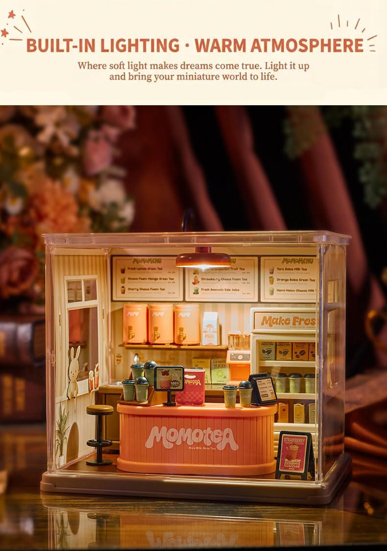 Cute Bedroom DIY Miniature Dollhouse Building Toy