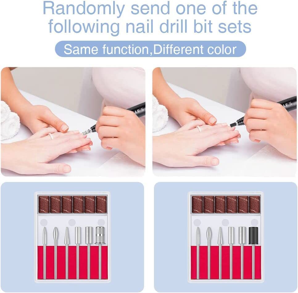 Professional Nail Drill Machine 30000 RPM Efile Electric Nail Filer Kit for Finger Toe Nails, Acrylic Gel Nails, Manicure Pedicure Drill with 6Pcs Nail Bits, 106Pcs Sanding Bands - Pink