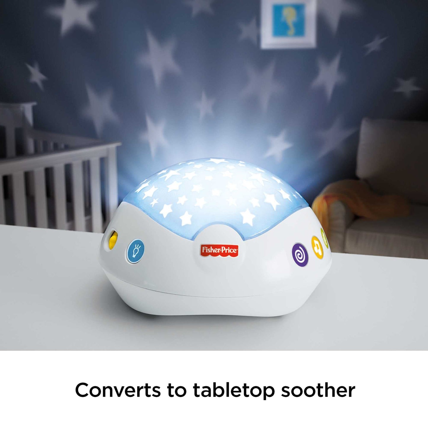 Fisher-Price Butterfly Dreams 3-in-1 Projection Mobile - Soothing Baby Sleep Aid with 3 Audio Modes and Plush Bears, Musical Cot Mobile, Tabletop Projector and Stroller Toy, Newborn Baby Toys, CDN41