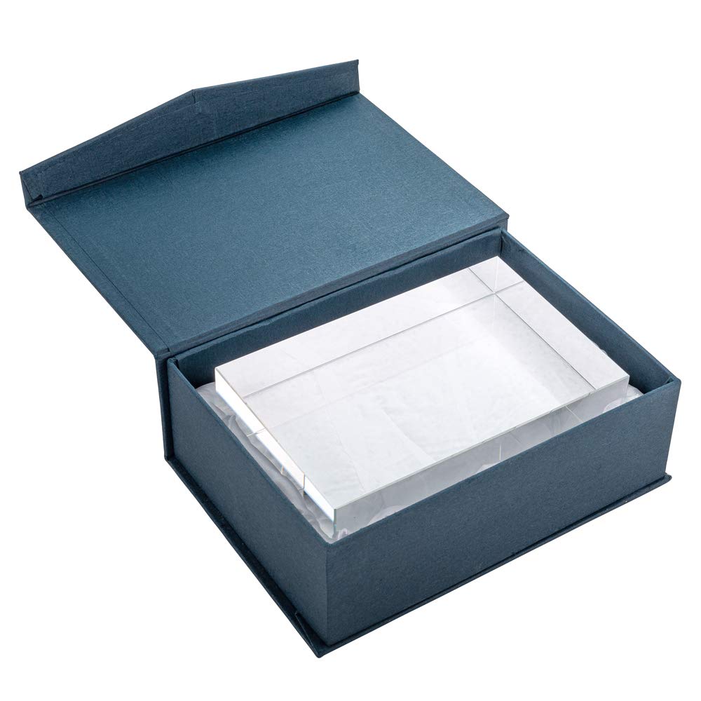 Amlong Crystal Clear Crystal Display Block (Not Acrylic), 6 inch x 4 inch x 2 inch