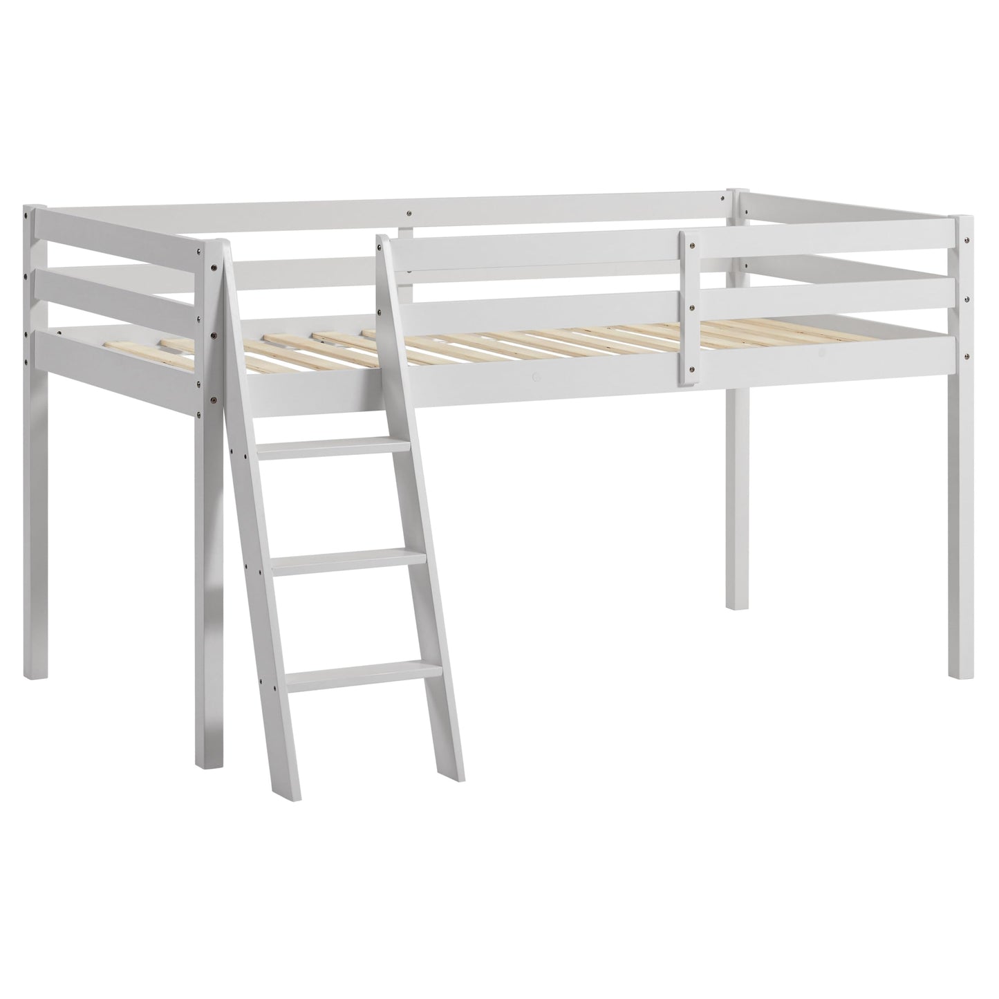 Vida Designs Sydney High Sleeper Cabin Bunk Bed With Ladder, Solid Pine Wood Frame, Kids Children, Single 3 Foot, White