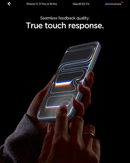 Spigen Glas.tR EZ Fit Tempered Glass Screen Protector for iPhone 17 Pro / 17, iPhone 16 Pro - 2 Pack