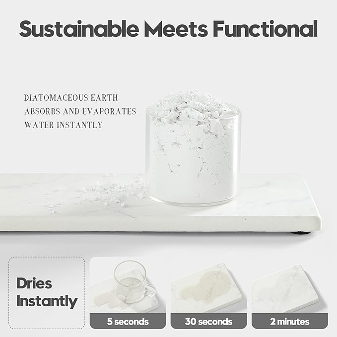 2PCS Water Absorbing Stone Drying Tray