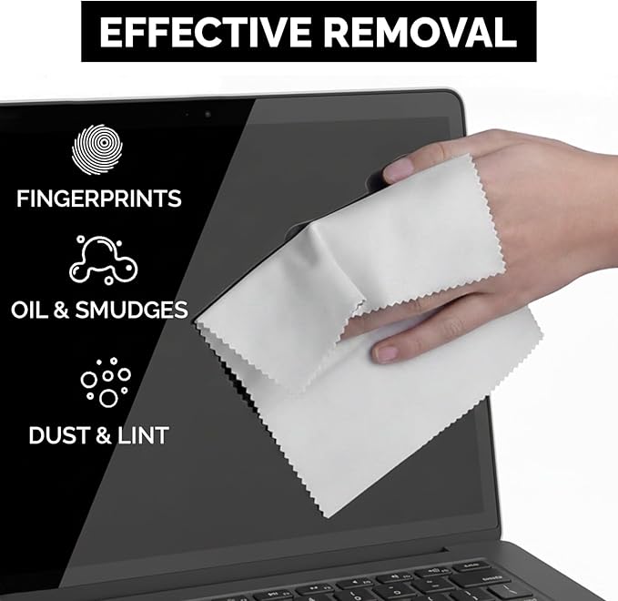 Microfiber Cleaning Cloths 6 Pack – 6x7 Inch Lint‑Free Lens & Screen Cleaner –