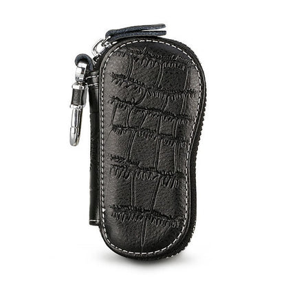 EUUDROBY Key Case Universal Remote Control Large Capacity Key Bag Waist Hanging Men's Leather Material Car Key Bag Daily Use