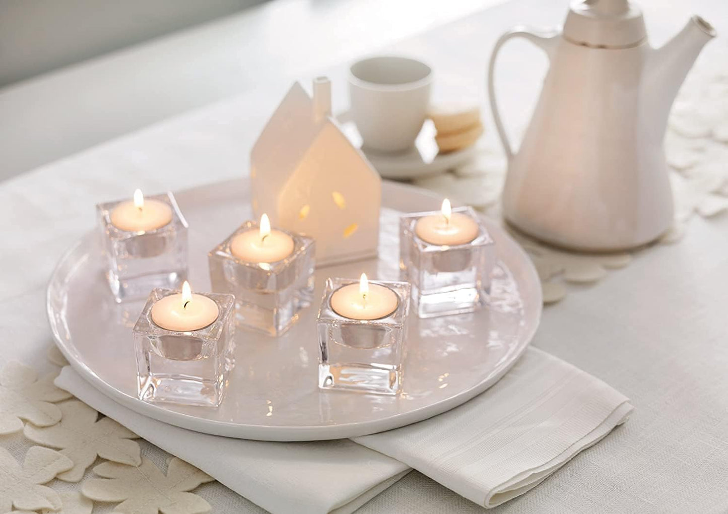 Bolsius 8 Hour Burning Tealights, Pack of 50, White, 7x18x32 cm, Unscented