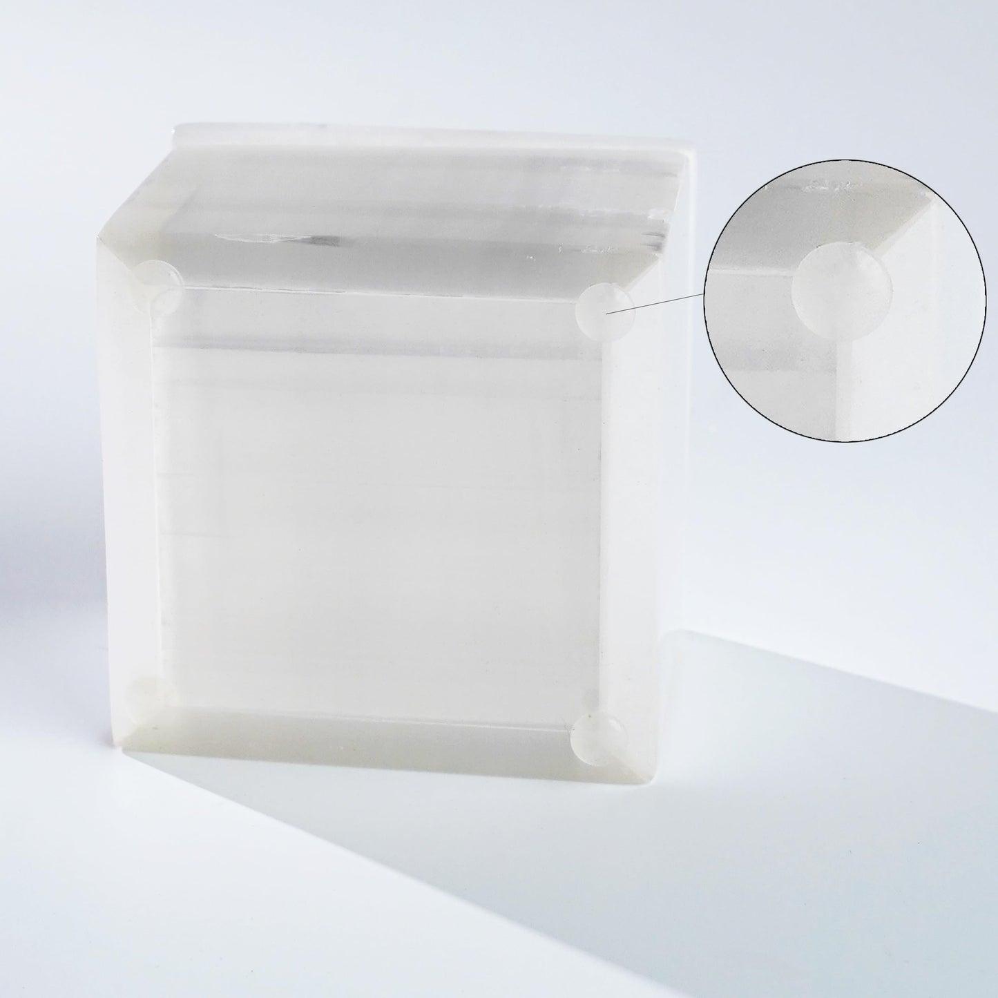Natural Selenite Crystal Box, 4-Inch Stone Holder with Lid, Artisan-Crafted Geode Bowl for Energy Cleansing, Jewelry Storage, Meditation