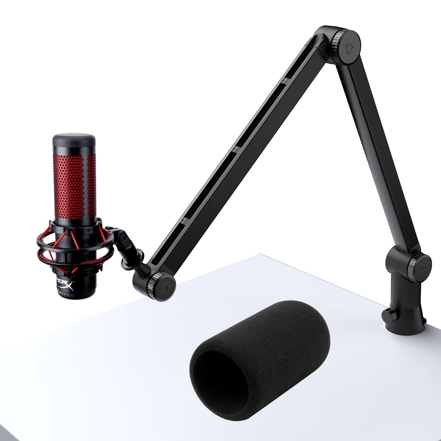 Metal Desk Clamp For Microphone Suspension Boom Scissor Arm Stand Holder with Adjustable Screw by SUNMON