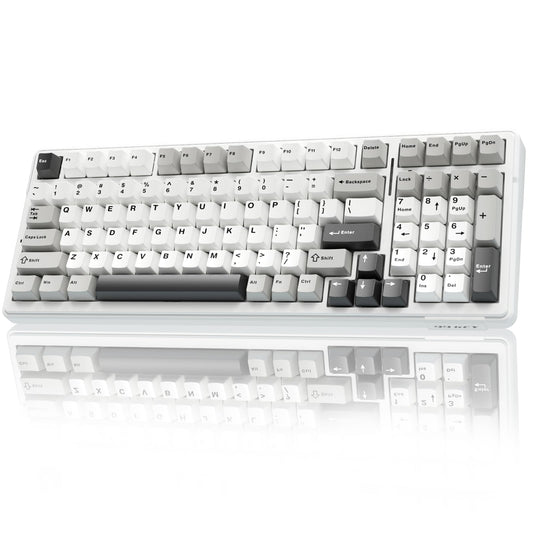 AULA F99 Wireless Mechanical Keyboard,Tri-Mode BT5.0/2.4GHz/USB-C Hot Swappable Custom Keyboard,Pre-lubed Linear Switches,RGB Backlit Computer Gaming Keyboards for PC/Tablet/PS/Xbox