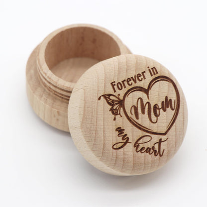 Liannan Custom lock of hair keepsake Box,Personalized Memorial Gift For Loss In Memory of Loved One,Remembrance，Sympathy, Bereavement Gift Mum Dad (heart mom)