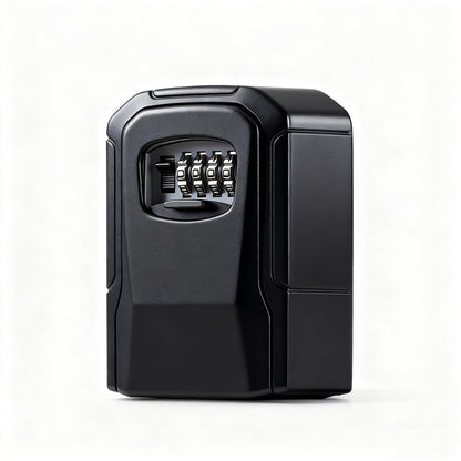 PYReek Lock Box, Key Lock Box Resettable Combination Lockbox Wall Mount Waterproof Security Safe Box for Outside Outdoor Home Office Door Handle House Key, Black