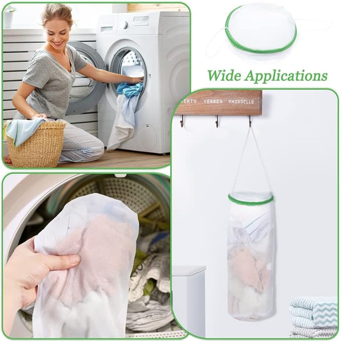 Boao Sock Laundry Bag with Mesh & Zipper