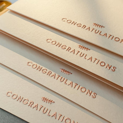 RUN2PRINT Congratulations Cards with Envelopes, 12 Pack, Ivory, Blank Inside
