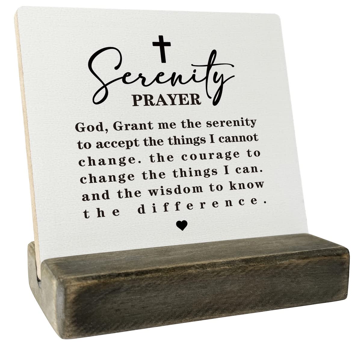 Serenity Prayer Wood Plaque, God Grant Me The Serenity, Inspirational Wooden Stand, Meaningful Sign, Unisex Sobriety & Mental Health Gift