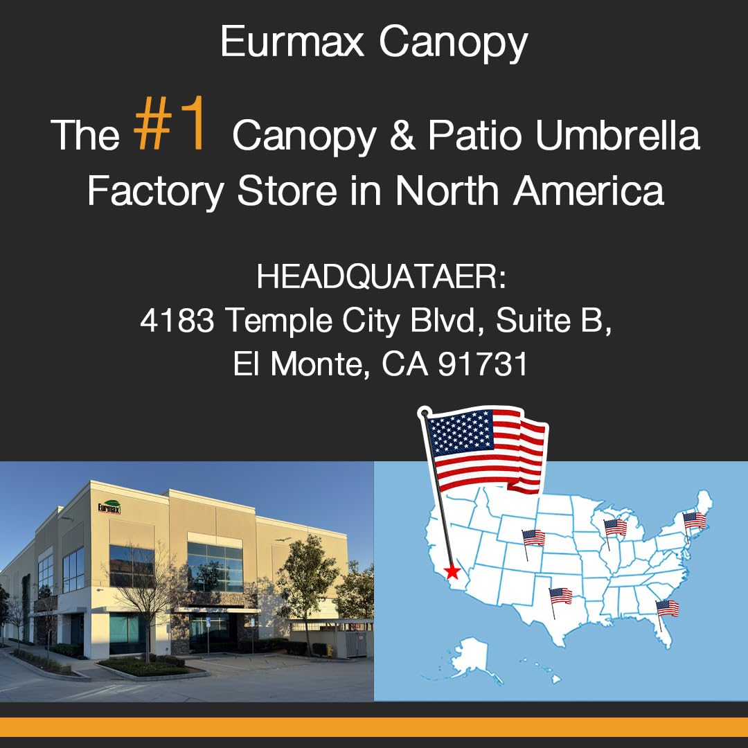 Eurmax USA 10x15 Pop Up Canopy Tent,Commercial Tent with Patented No-Tip Rolling Bag,4 Zippered Removable Walls,UV & Water Resistant Canopy Top,Heavy Duty Outdoor Gazebo,Instant Shelter(Forest Green)