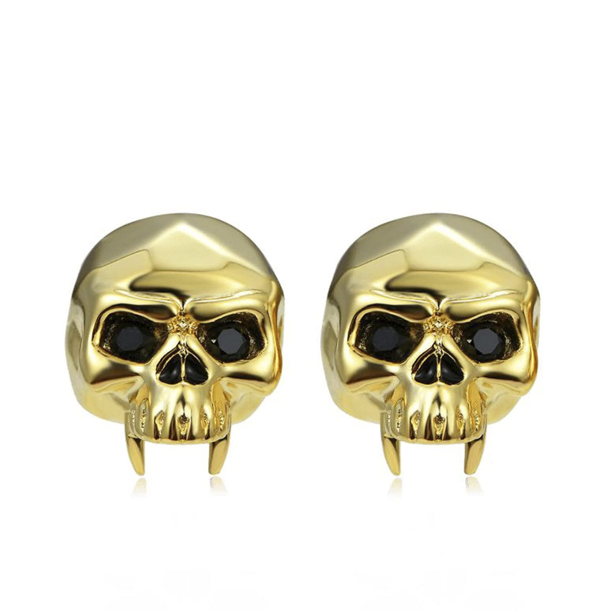 Jeulia Sterling Silver Skull Studs Punk Drop Earrings Gothic Skeleton Jewelry Dangle Hoop Black Piercing Earrings Diamond Gift for Women Men Girlfriend Daughter with Gift Box (Dark Phantom)