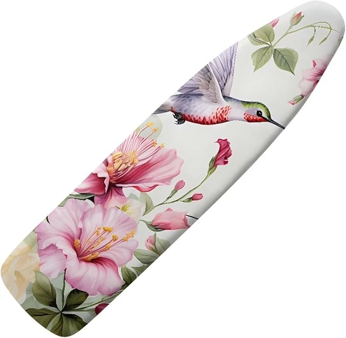 ZDCUSTOM Flower Hummingbird Ironing Board Cover Iron Board Cover Large Fits All