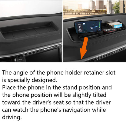 EDBETOS Interior Dashboard Storage Box Organizer Holder Tray Compatible with Volkswagen Atlas 2018 2019 2020 2021 2022 2023 Dash Mounted Holders Accessories