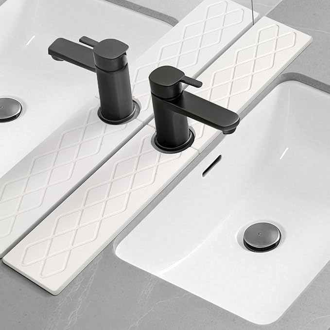 23.6 Inch Stone Faucet Mat for Kitchen Sink, Diatomite Absorbent Fast Drying