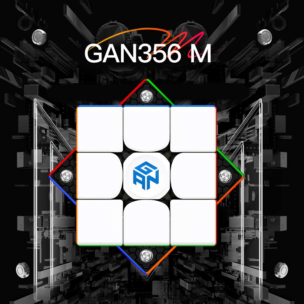 GAN 356 M, 3x3 Magnetic Speed Puzzle Cube Stickerless Gans 356M Cube (no Extra GES)