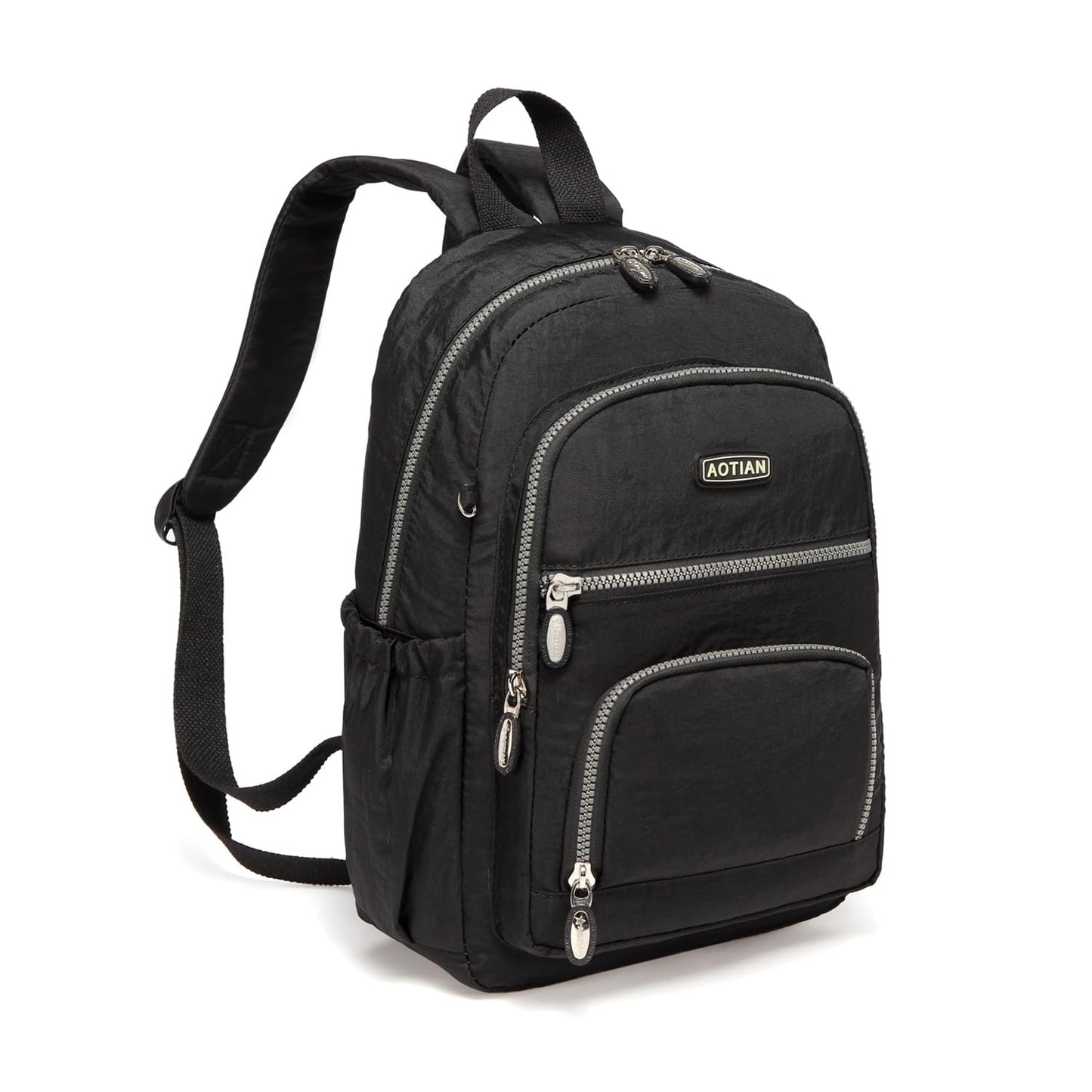 AOTIAN Women's Lightweight Sturdy Nylon Little Handy Backpack 9 litres, Black