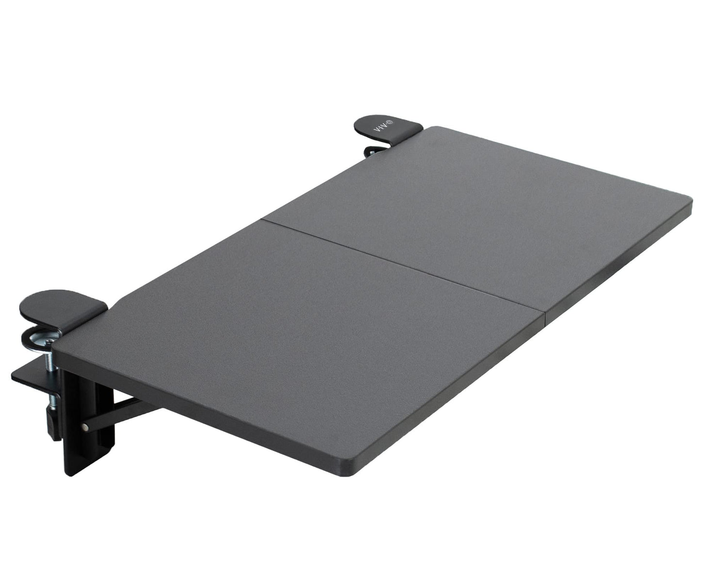 VIVO Clamp-on 6 x 9 inch (11 Including Clamps) Desk Extender, Wrist Support, Armrest Tray, Table Mount for Sit Stand Desks, Black, DESK-EXT09