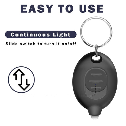 Daemson Mini LED Keychain Flashlight, Ultra Bright Tiny Flashlight, Small Keychain Flashlight White Light, Micro Pocket Key Ring LED Flashlight for Emergency Lighting - Multicolor Shell (8PCS)