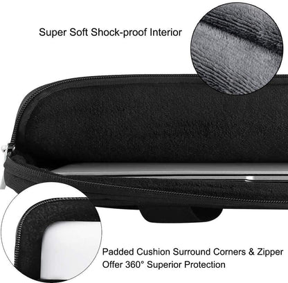 Voova Laptop Bag 15.6 Inch, Waterproof Computer Case Sleeve for MacBook Air 15 M2, MacBook Pro 15/16, 15-16” HP Dell Lenovo Laptop, Slim Briefcase Messenger Bag with Shoulder Strap, Men Women,Black