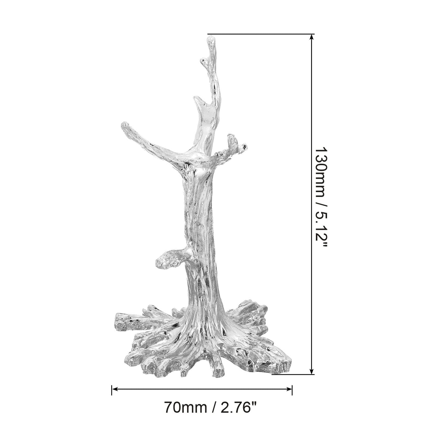 PATIKIL Crystal Ball Stand, Sphere Display Stand Photography Props for 40 to 60mm Crystal Balls Ornament Rack Holder Metal Base Tree Shape, Silver