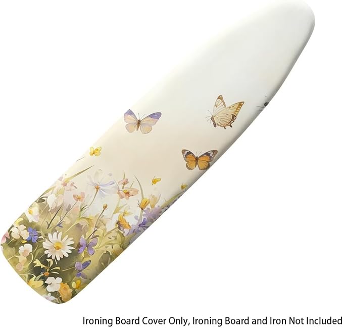 Ironing Board Cover with Elastic Edge Butterfly Standard Size Portable Iron Pad