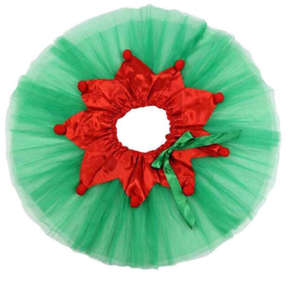 Jastore® Girls Layered Stars Sequins Tutu Skirt Princess Ballet Dance Dress (Christmas Tutu Green 1)