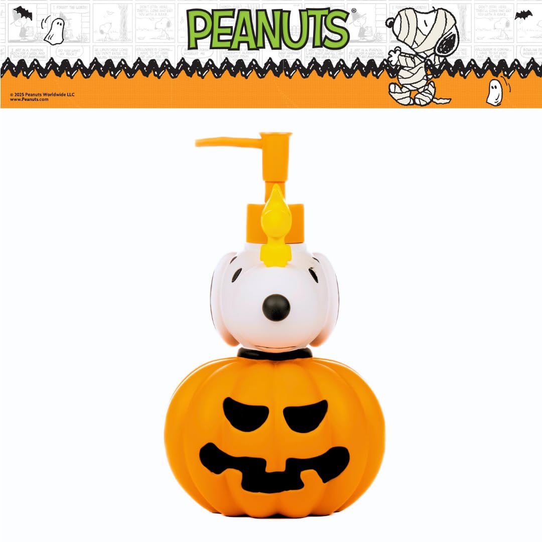Peanuts Snoopy Halloween Pumpkin Soap/Lotion/Hand Sanitizer Resin Pump Dispenser, 10.01 Ounces, (Officially Licensed Product) by Franco Collectibles
