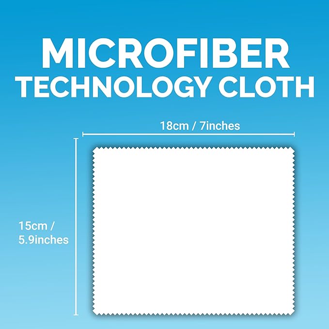 Microfiber Cleaning Cloths 6 Pack – 6x7 Inch Lint‑Free Lens & Screen Cleaner –