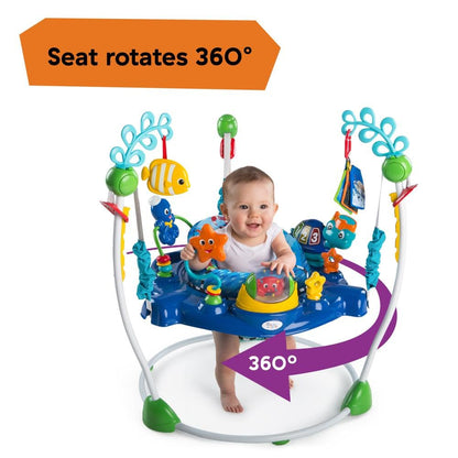 Baby Einstein, Neptune's Ocean Discovery Activity Jumper & Bouncer, Play Centre with Removable Toys, Introduces Numbers and Colours, Languages, 4 Adjustable Heights, 360° Rotation, Ages 6 Months+