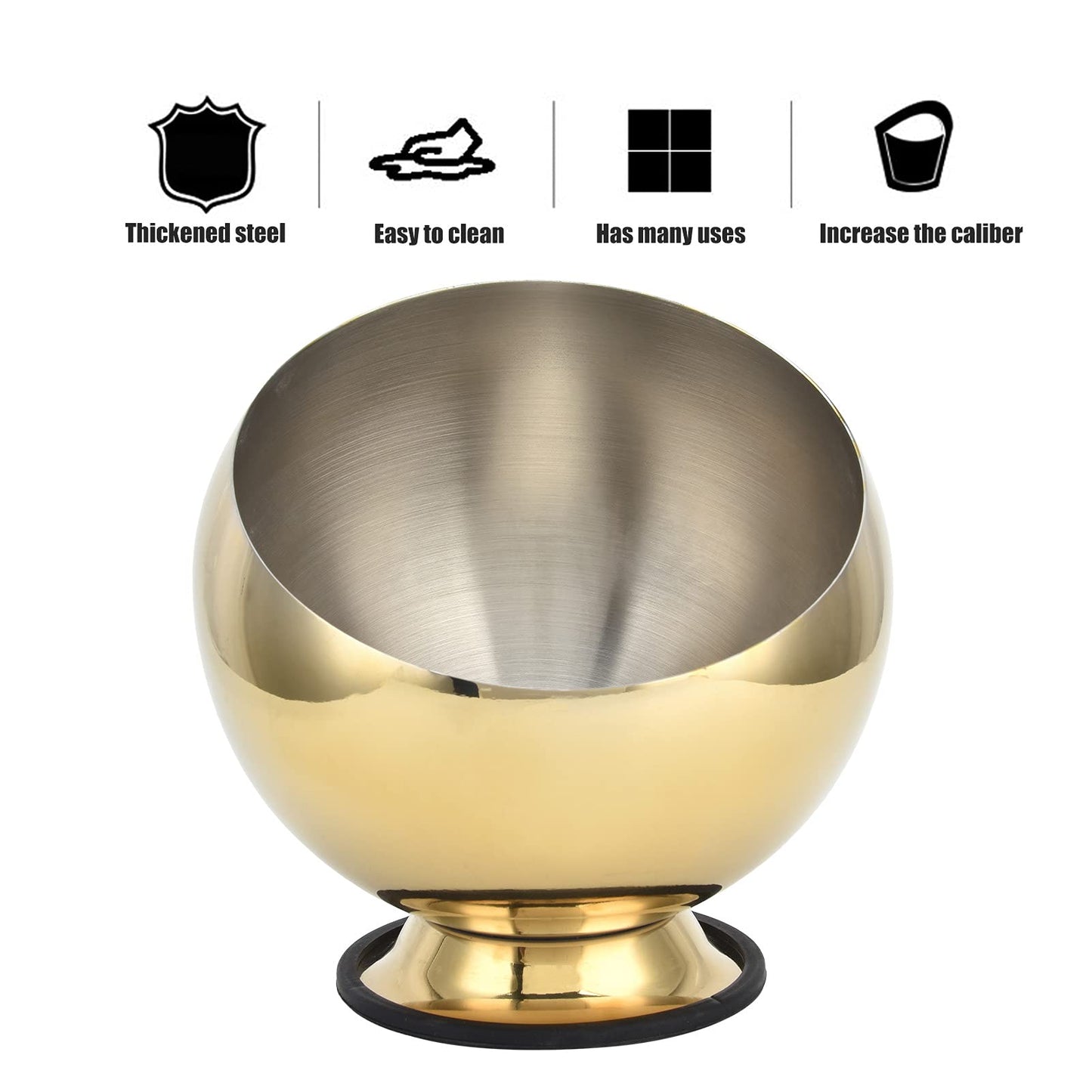 Tomotato Stainless Steel Sugar Bowl, Oblique Mouth Sugar Bowl Sugar Cube Holder, Candy Jar Cookies Mints Holder Bowl, Hot Pot Restaurant Seasoning Jar Condiment Pot for Home Kitchen Coffee Bar (M)