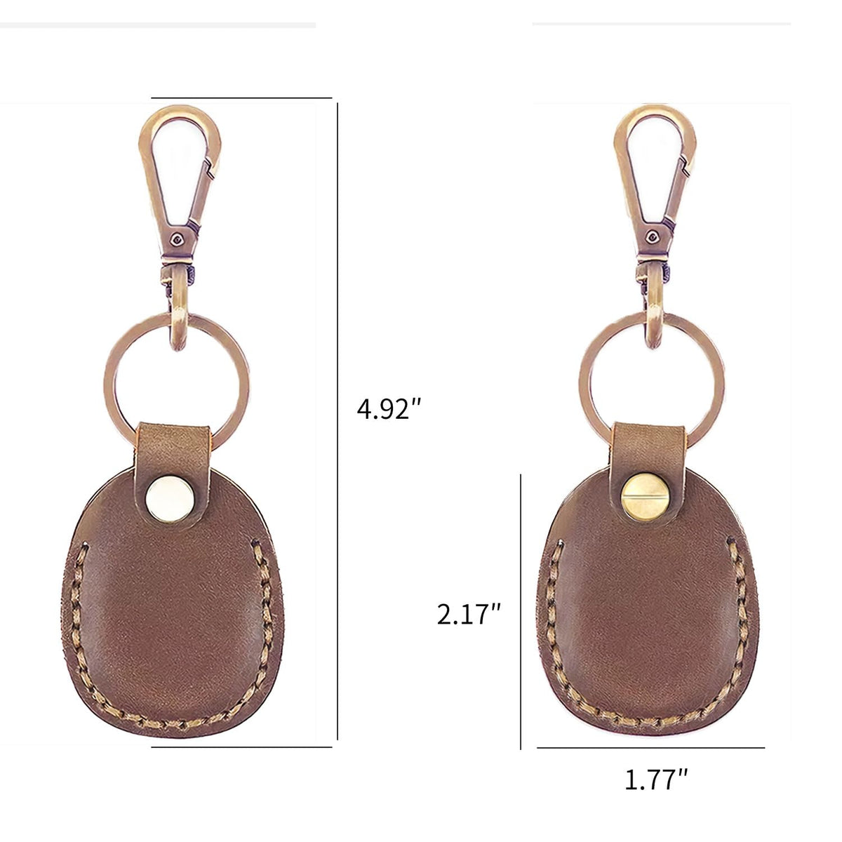 Temvue Leather Keychain RFID Key Fob Holder - Stylish and Secure Way to Carry Your Keys