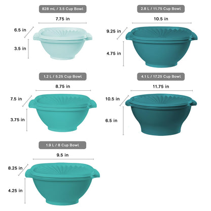 Tupperware Heritage Collection, New 36 Piece Food Storage Container Set in Vintage Green, Dishwasher Safe and BPA Free (18 containers, 18 lids)