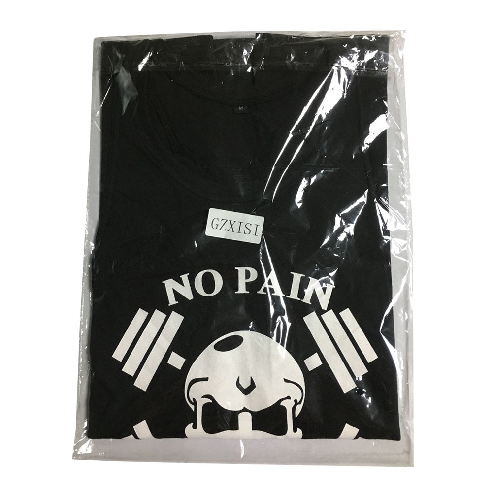 GZXISI Mens Skull Print Stringer Bodybuilding Gym Tank Tops Sleeveless Workout Shirt Fitness Vest (#2 Black, X-Large)